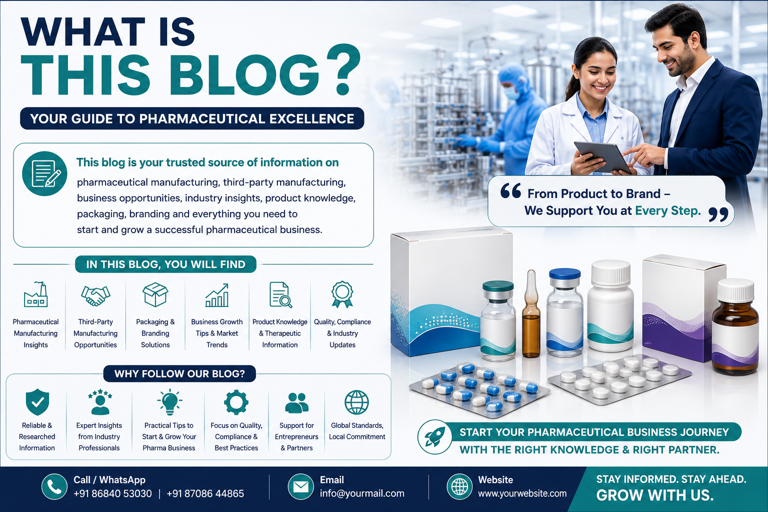 Experienced pharmaceutical manufacturing and product-to-brand support team